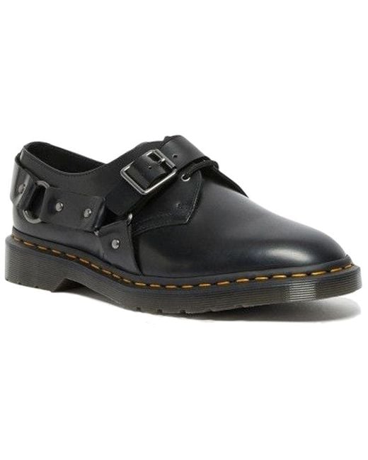 Dr. Martens Black Henree Polished Smooth Leather Buckle for men