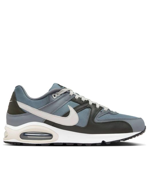 nike air max command leather blue silver