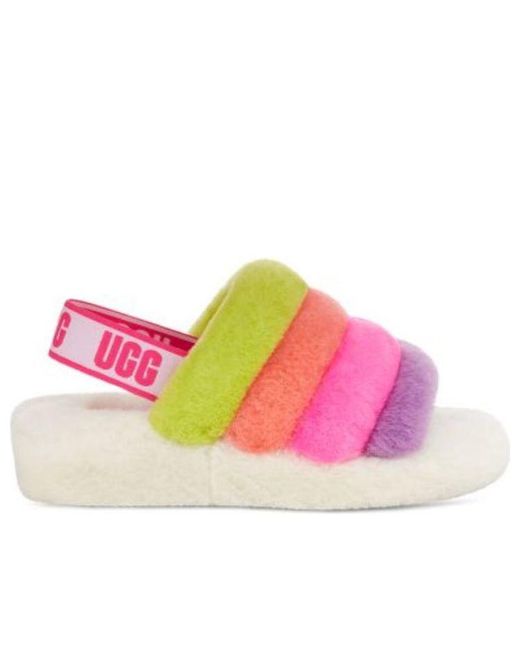 Ugg Pink (Wmns) Fluff Yeah Slide Taffy Multi'