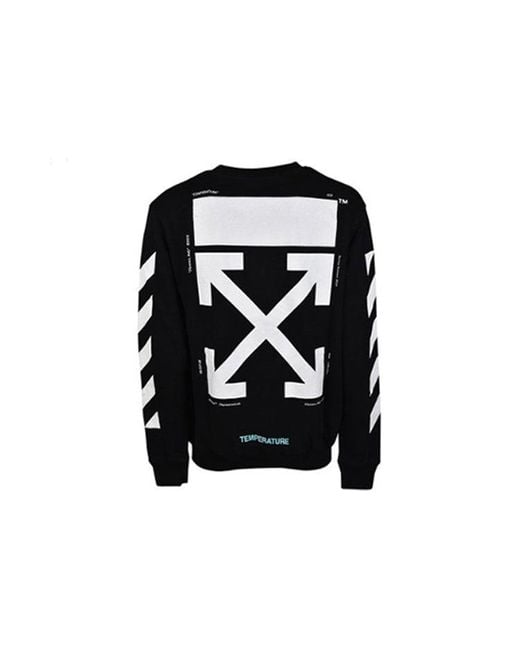 Off-White c/o Virgil Abloh Black Monalisa Diagonals Print Sweatshirt for men