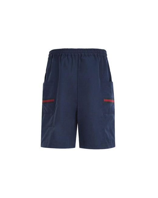 Gucci Blue Techno Fabric Bermuda-shorts for men