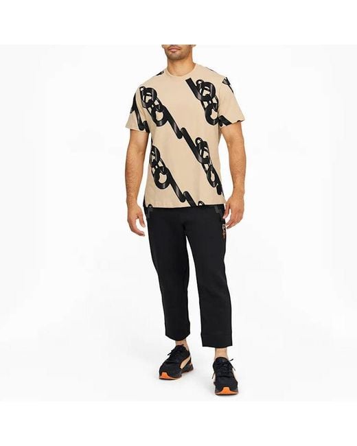 PUMA Natural X Pronounce Graphic Tee Crossover Chain Printing Athleisure Casual Sports Short Sleeve