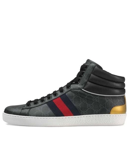 Gucci Black Ace Gg High Top for men