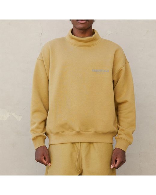 Fear Of God Green Fw21 Pullover Mock Neck Sweatshirt 'Amber' for men