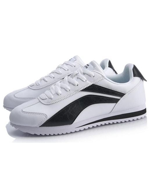 Li-ning White 3K Classic Retro Forrest Gump Athleisure Casual Sports Shoes for men