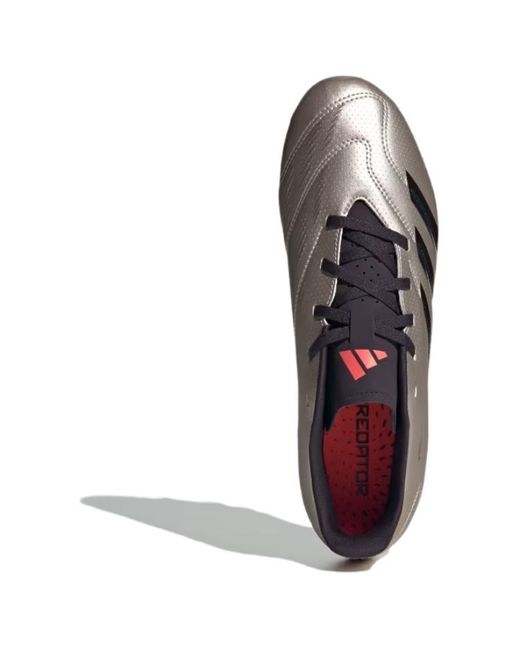 Adidas Gray Predator Club 'Platinum Metallic Aurora Turbo' for men