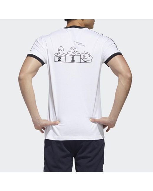 Adidas White Neo Crossover Sports Short Sleeve for men