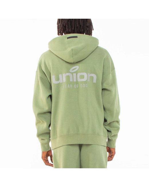 Fear Of God Green Fw21 Vintage Hoodie X Union La for men