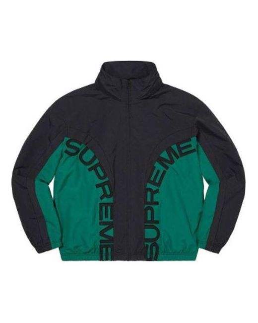 Supreme Green Curve Track Jacket for men