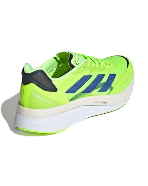 Adidas Green Adizero Boston 'Signal Sonic Ink' for men