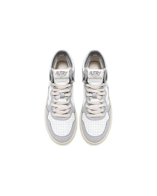 Autry White Medalist Mid Bicolor for men