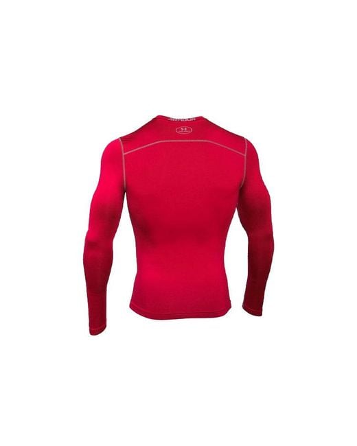 Under Armour Red Coldgeararmour Compression Crew Shirt for men