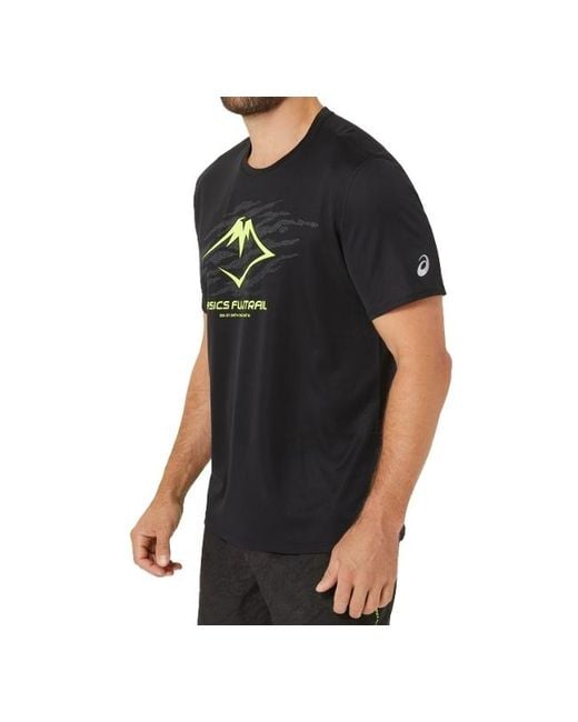 Asics Black Fujitrail Running T-Shirt for men