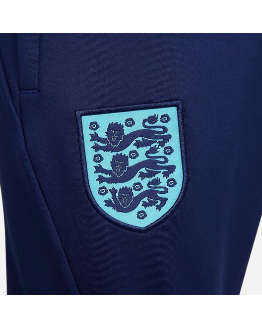 Nike Blue Logo England Strike Dri-Fit Knit Soccer Pants for men