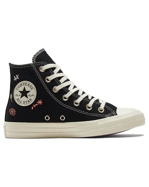 Converse Black (Wmns) Chuck Taylor All Star High 'Embroidered Floral