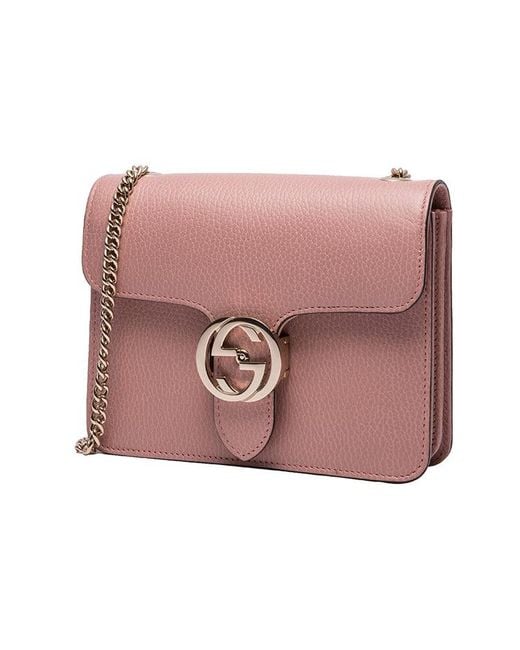 Gucci Pink (Wmns) Leather Bag Single-Shoulder Bag