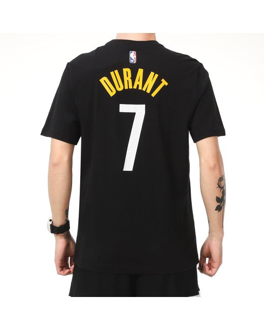 Nike Black Nba Brooklyn Nets Durant No. 7 Sports Basketball Breathable Running Short Sleeve for men