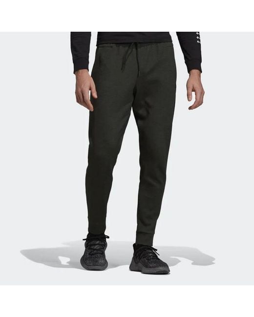 Adidas Black Sports Knit Bundle Feet Straight Long Pants for men