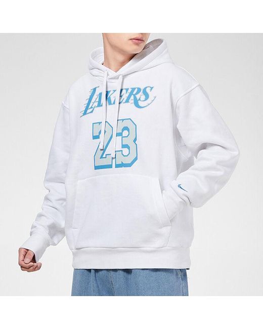 Nike White City Edition Nba Los Angeles Lakers Printing Fleece for men
