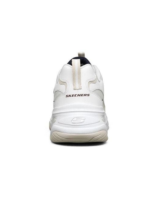 Skechers White D'Lites 4.0 Low-Top Daddy Shoes for men