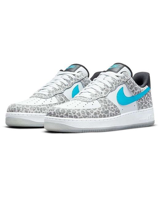 Nike Blue Air Force 1 Low Premium 'Snow Leopard' for men