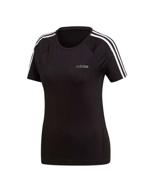 Adidas Black (Wmns) Design 2 Move 3-Stripe T-Shirt