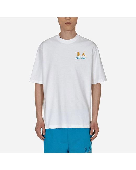 Nike Blue X Union Crossover Ss22 Solid Color Breathable Logo Round Neck Short Sleeve Asia Edition for men