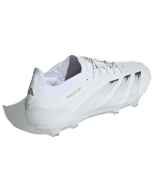 Adidas White Predator 24 Elite Low Fg 'Pearlized Pack' for men