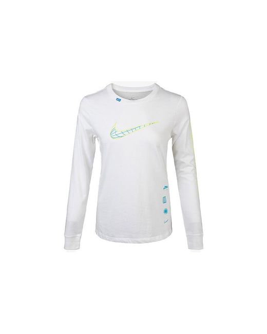 Nike Blue (Wmns) Sportswear Round Neck Long Sleeves Casual