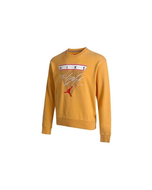 Nike Yellow As J Flt Gfx Lb Crew Bucktan for men