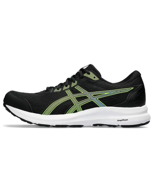 Asics Black Gel-Contend 8 Electric Lime' for men