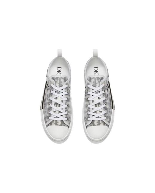 Dior White B23 Low Top 'Logo Oblique' for men