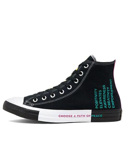Converse Chuck Taylor All Star High 'seek Peace' in Black for Men | Lyst