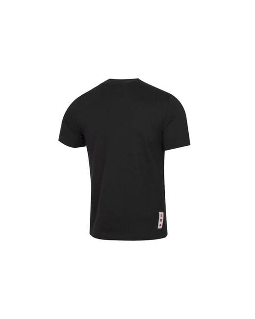 Adidas Black Cny Contrasting Colors Large Logo Pattern Loose Short Sleeve T-Shirt for men