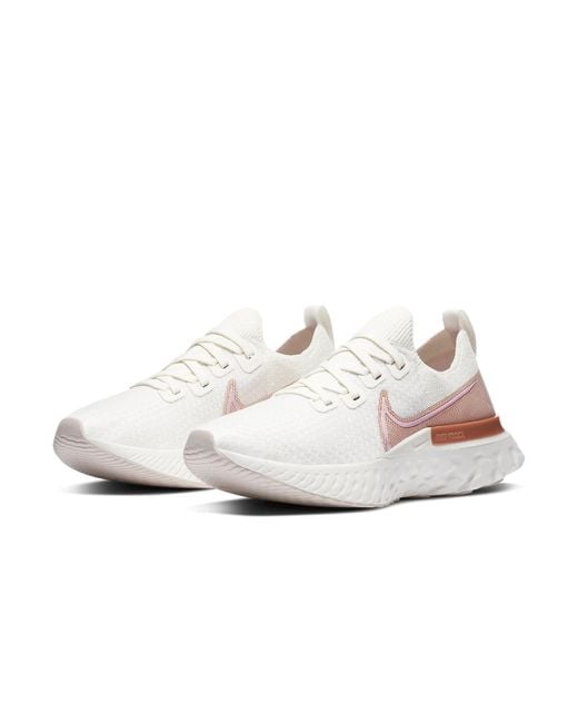 Nike White (Wmns) React Infinity Run Flyknit 'Sail Metallic Copper'