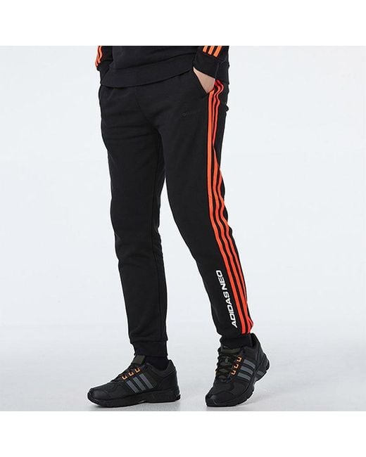 Adidas Black Stay Warm Windproof Casual Knit Long Pants for men