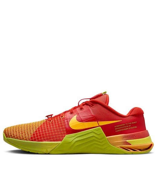 Nike Red Metcon 8 Amp 'Picante Bright Cactus' for men
