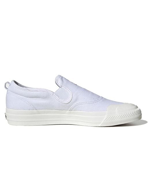Adidas White Nizza Rf Slip-On 'Triple' for men