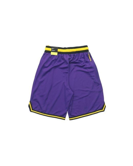Nike Purple Nba Statement Dna Los Angeles Lakers Basketball Training Sports Shorts for men