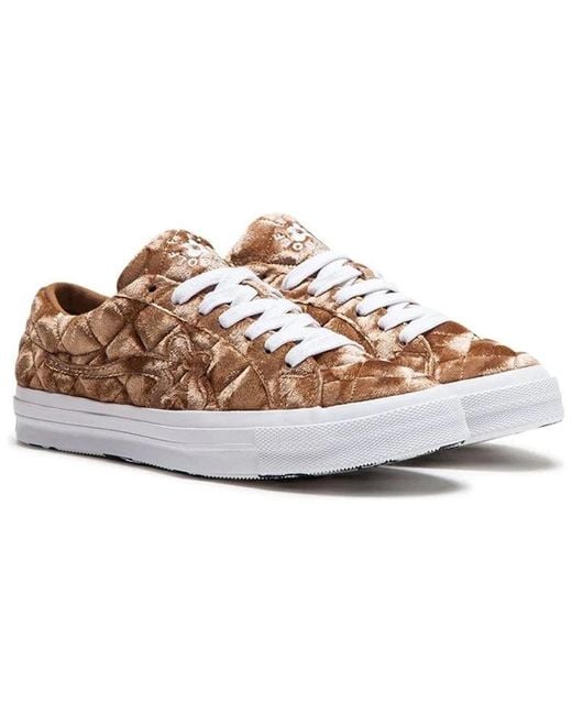Converse Brown Golf Le Fleur X One Star 'Quilted Velvet' for men