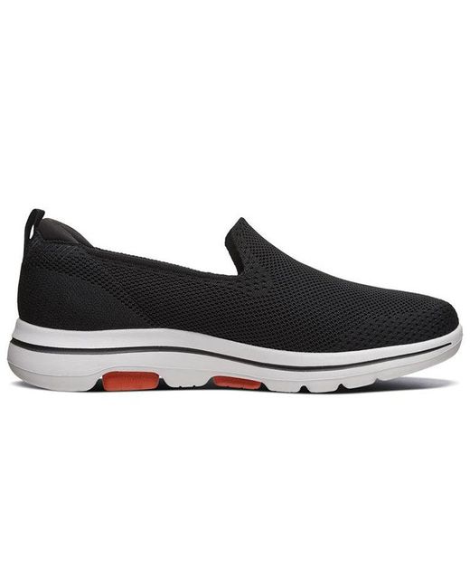 Skechers Black Go Walk 5 Low-Top Loafers for men