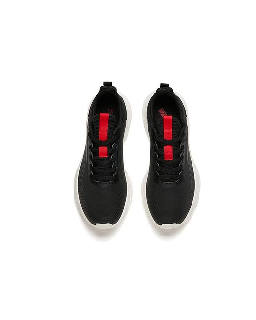 Anta Black Running Series Sneakers Leather' for men