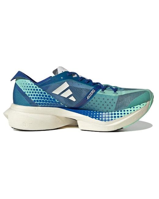 Adidas Blue Adizero Adios Pro 3 Shoes 'Pulse Mint' for men