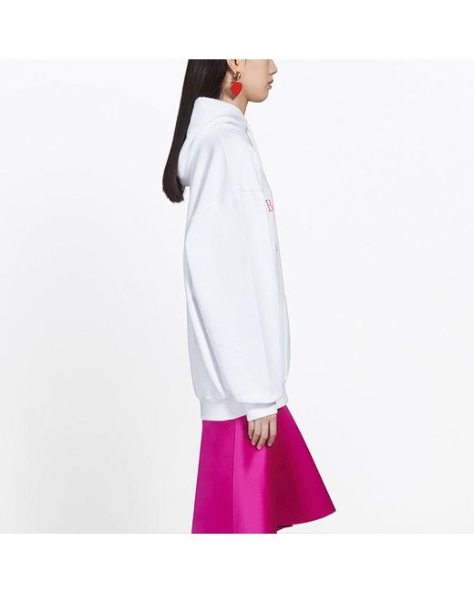 Balenciaga White (Wmns) Logo Hoodie