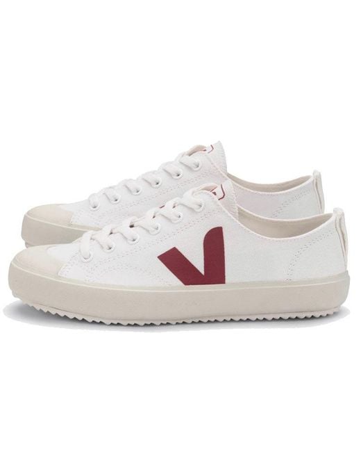 Veja White Nova Canvas Marsala' for men