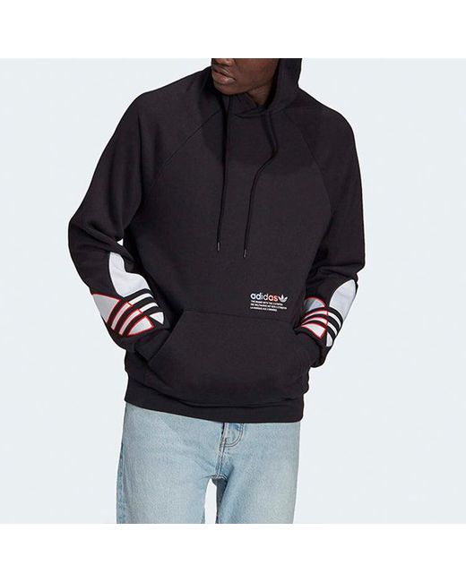 Adidas Black Originals Tricolor Trefoil Logo for men