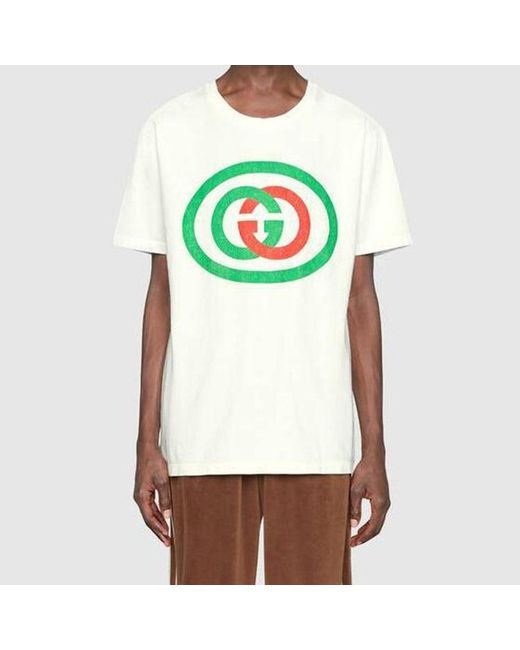 Gucci Gray Cotton Oversize With Interlocking G for men