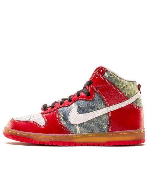 Nike Red Sb Dunk High Premium 'Shoe Goo' for men