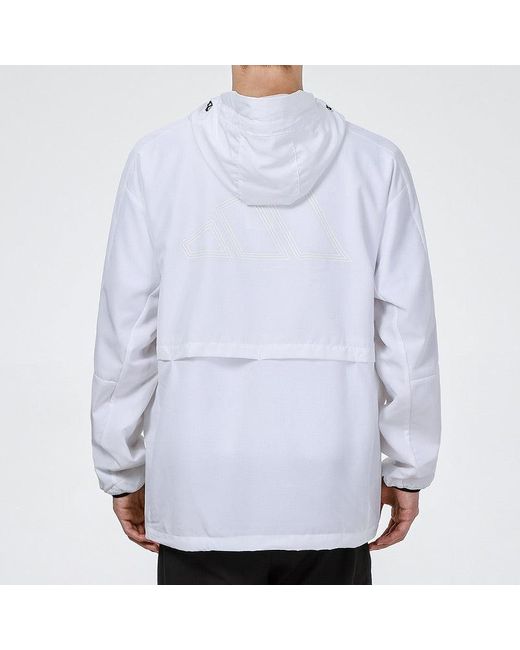 Adidas Blue St Wv Newblock Casual Sports Breathable Hooded Jacket for men