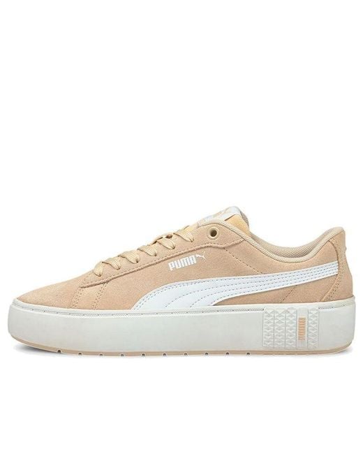 PUMA White (Wmns) Smash Platform V2 Suede